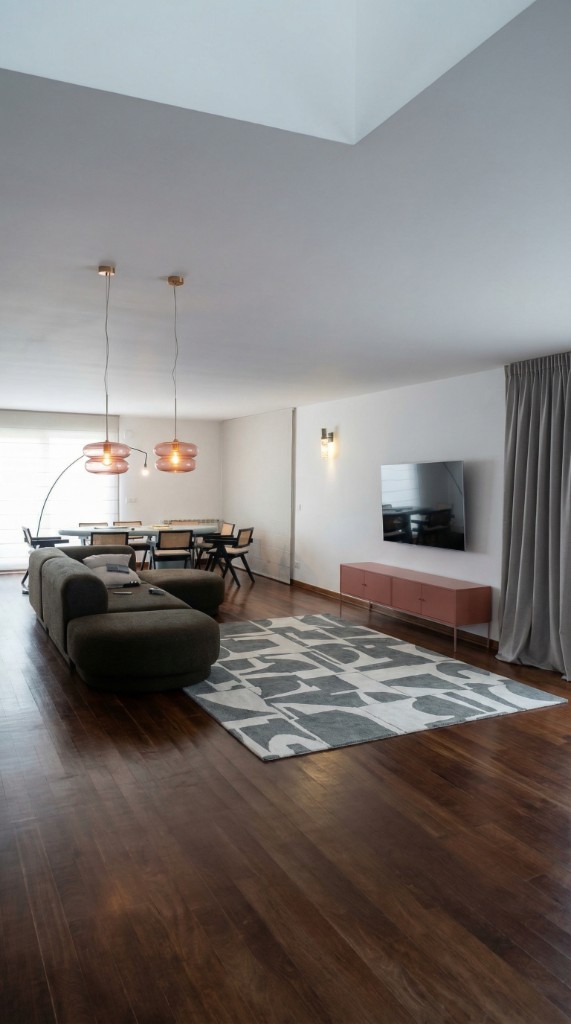 Living room after style-by-reference with balanced light and cohesive decor
